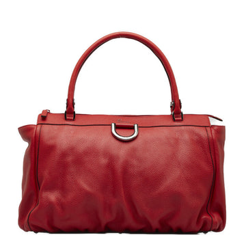 Gucci Abbey Leather Tote Bag Red