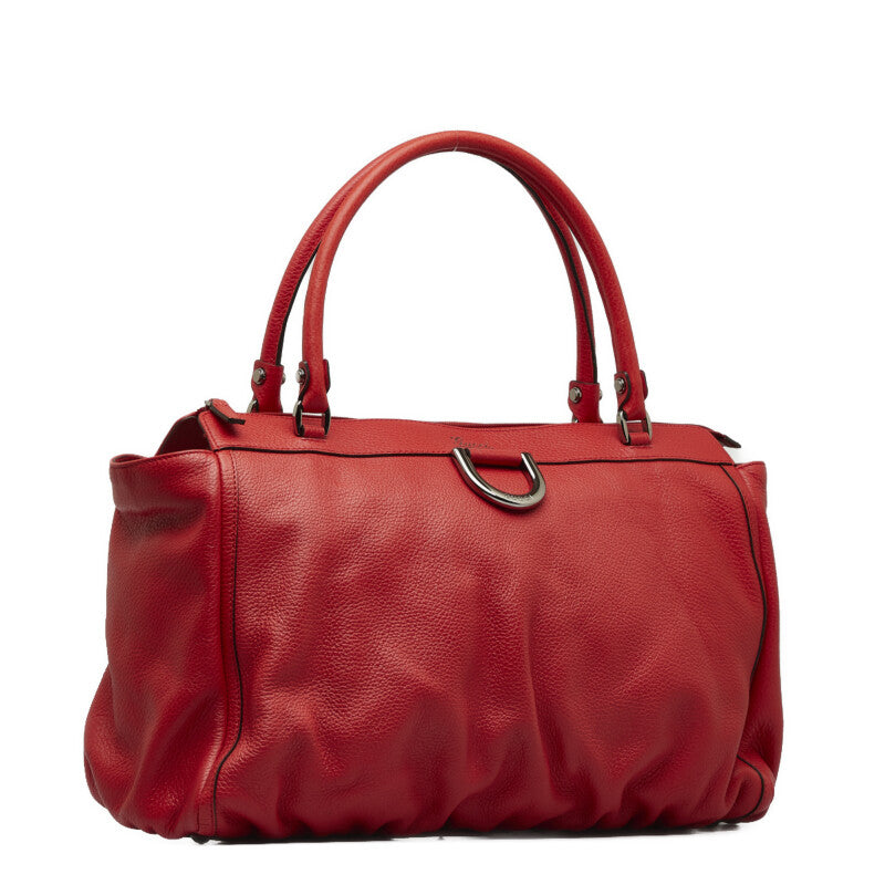 Gucci Abbey Leather Tote Bag Red