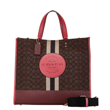 Coach Canvas Leather Dempsey Tote Bag C1548 in Very Good Condition