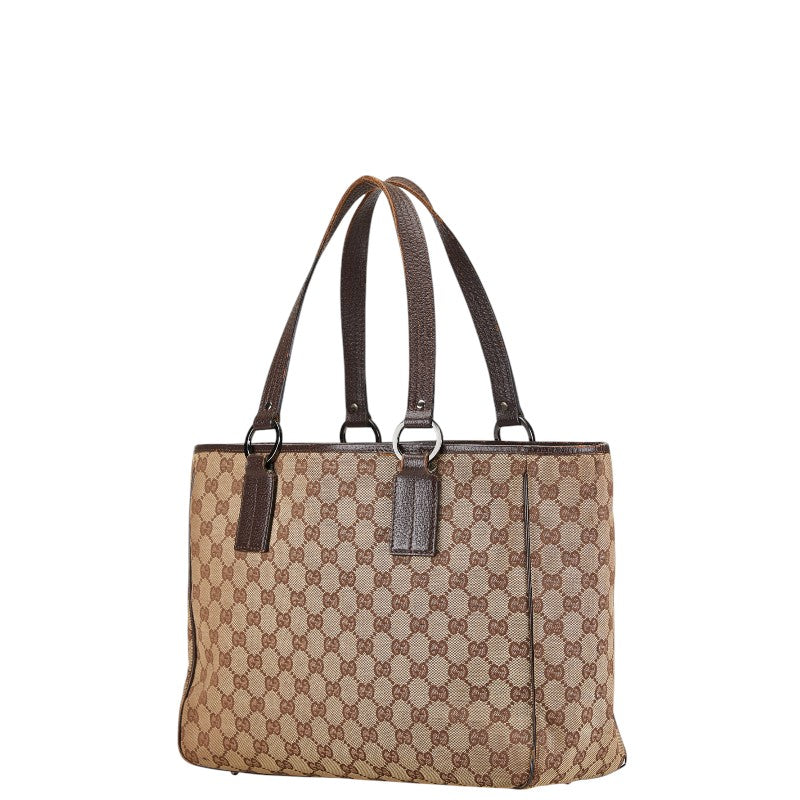 Gucci CS Canvas Leather Tote Bag 113017