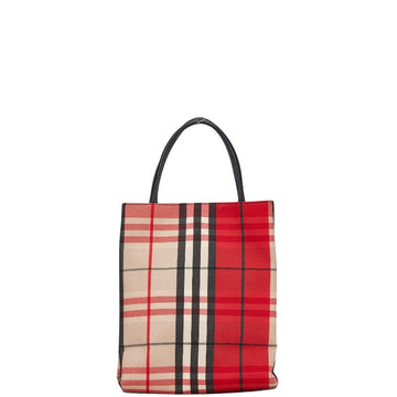 Burberry Nova Check Canvas Leather Handbag
