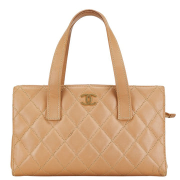 Chanel Wild Stitch Coco Mark Tote Bag Beige