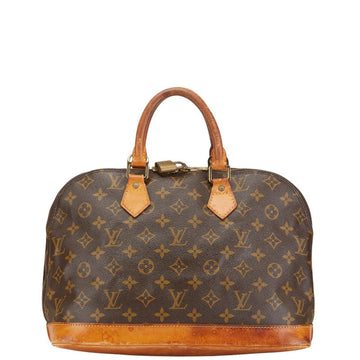 Louis Vuitton Alma PM Handbag Brown PVC Leather