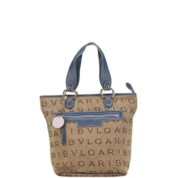 Bvlgari Canvas Leather Logo Mania Handbag