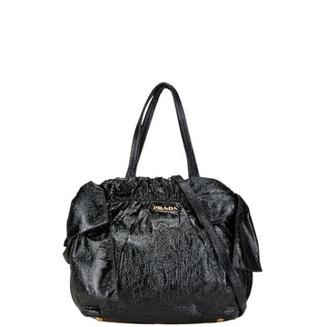 Prada Ribbon 2WAY Handbag Black