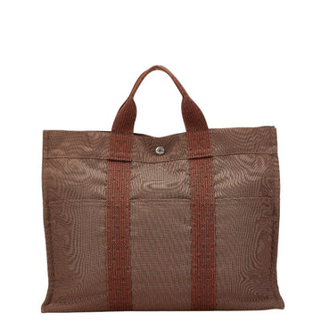Hermes Herline Canvas Tote Bag