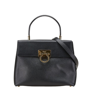 Salvatore Ferragamo Leather Gancini 2way Bag AF-21 0290