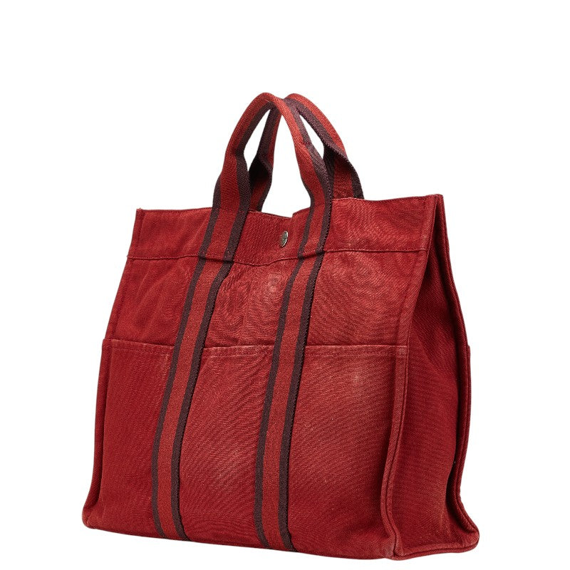 Hermes Herbag Canvas Tote Bag