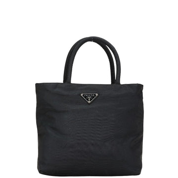 Prada Nylon Triangle Logo Plate Handbag