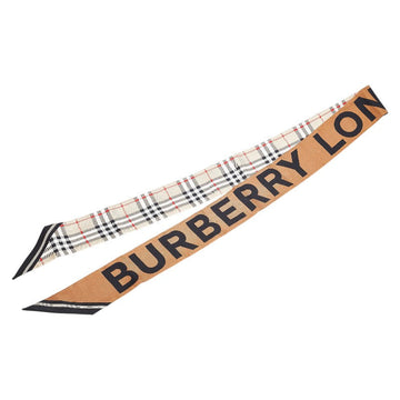 Burberry Logo Nova Check Silk Scarf