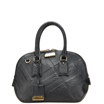 Burberry Logo Hardware Leather Handbag