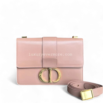 Dior 30 Montaigne Medium - Smooth Calfskin Nude Beige Golden Hardware
