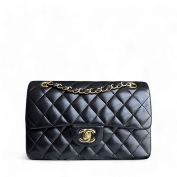Chanel Classic Flap Small - 23CM Quilted Lambskin Black Gold Hardware Series 18