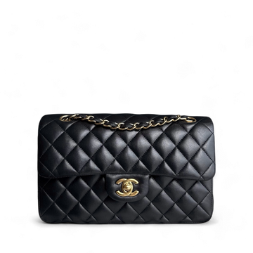 Chanel Classic Flap Small - 23CM Quilted Lambskin Black Gold Hardware Series 26