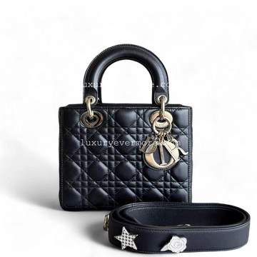 Dior Lady Small Cannage Lambskin Black Golden Hardware ABC MyABC