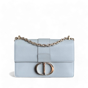 Dior 30 Montaigne - Grained Calfskin Grey Gray Gold Hardware