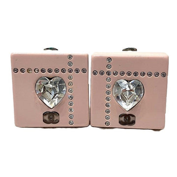 Chanel Heart Rhinestone Earrings