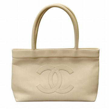 Chanel Lambskin Tote Handbag Beige