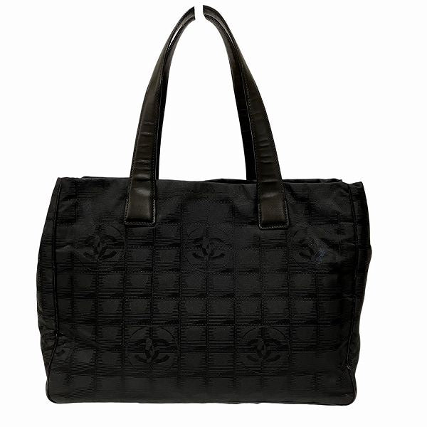Chanel Nylon Jacquard Leather Tote Bag