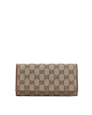 Gucci Canvas and Leather Bifold Wallet