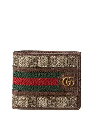 Gucci Ophidia Gg Supreme Canvas & Leather Wallet