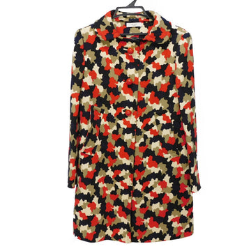 PRADA Duffel coat Virgin wool x rayon Red logo button Camouflage coat 42