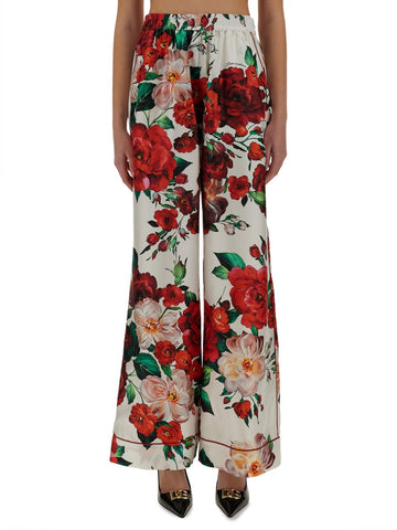 Dolce & Gabbana Women Rose Print Pajama Pants