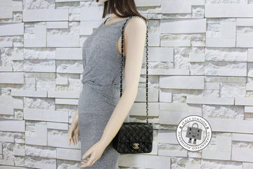 Chanel A Classic CC Black Lambskin Mini Shoulder Bags Gbhw