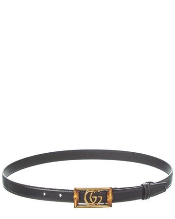Gucci Double G Bamboo Leather Belt