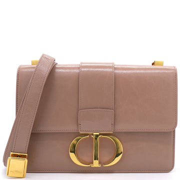 Dior Shiny Crinkled Lambskin 30 Montaigne Flap Bag Fard