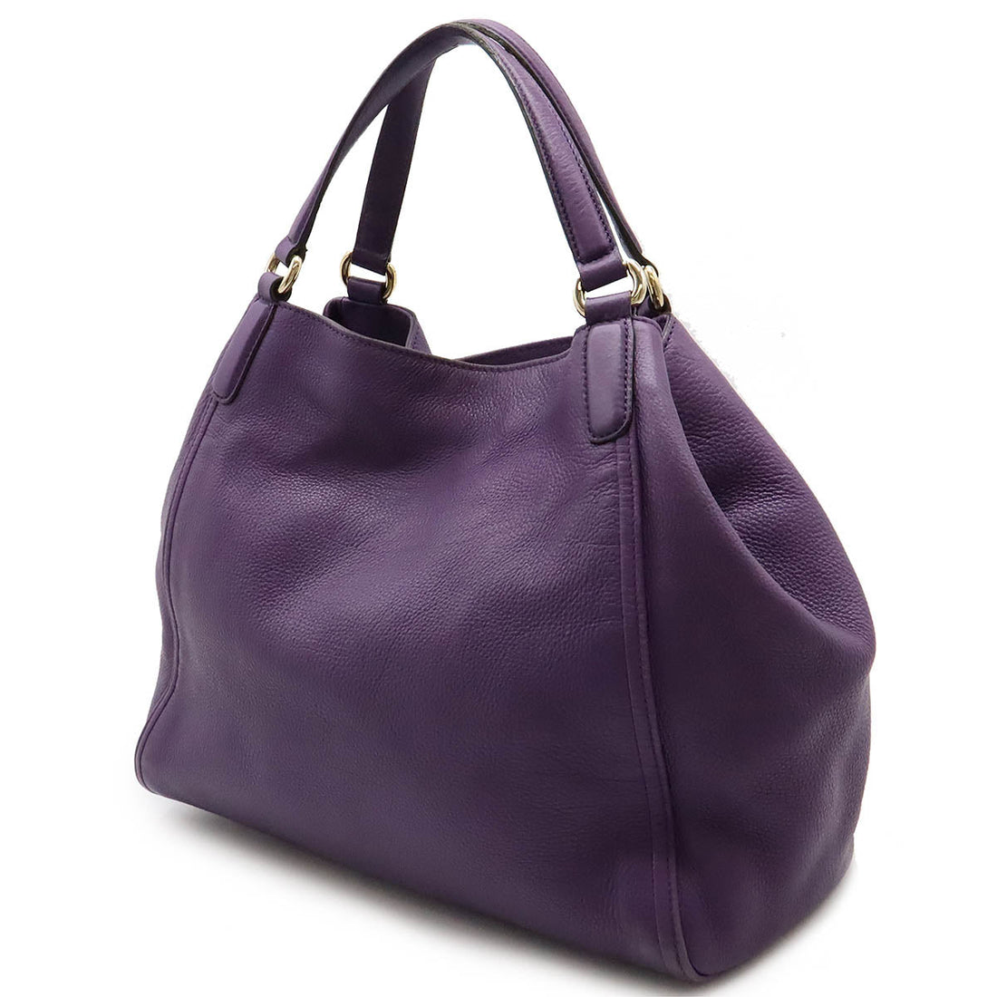 Gucci Soho Leather Tote Bag Purple