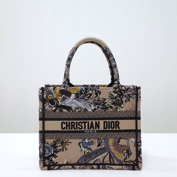 DIR1286 Book bag Tote Embroidery 36.5cm 41.5cm Handbag brown printing