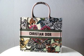 DIR1286 Book Tote big size MINI 36.5CM 41.5CM pink grey