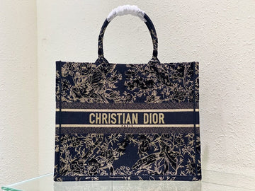 DIR1286 Book Tote bird navy blue