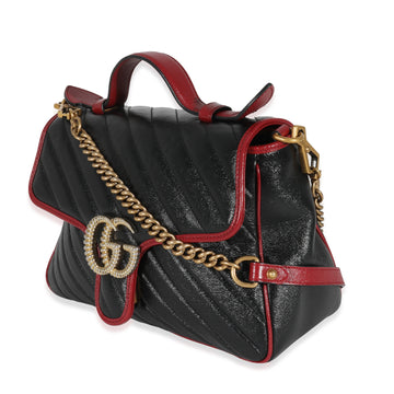 Gucci Black Quilted Leather CS Marmont Small Torchon Top Handle
