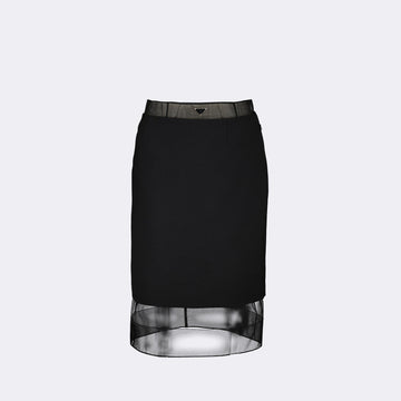 Jupe en laine et crinoline