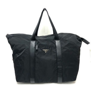 PRADA Boston Duffel bag V49Z Nylon / leather black triangle plate Women Used