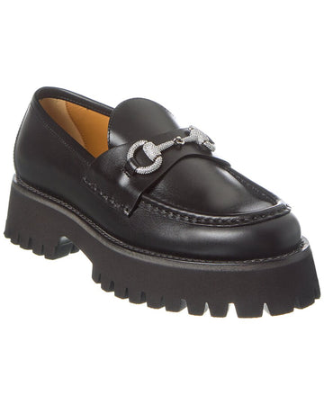 Gucci Lug Sole Leather Loafer