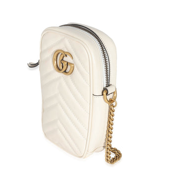 Gucci EC Cream Matelassé Marmont Mini Bag