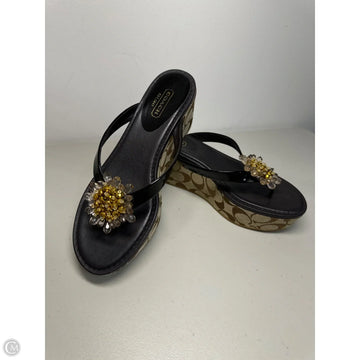 Sandals Designer By Coach In Brown, Size: 8