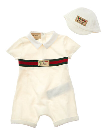 Gucci 2Pc Bodysuit & Hat Set
