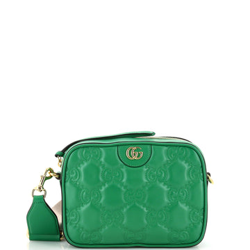 GUCCI Zip Camera Bag GG Matelasse Leather Small