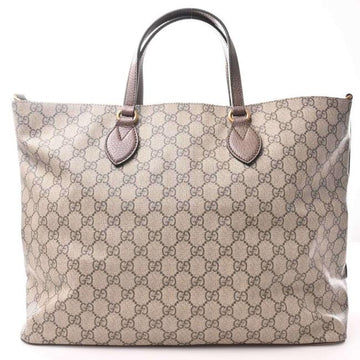 Gucci Supreme Courrier 2Way Tiger Patch Tote- Beige PVC