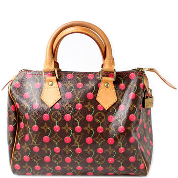 Speedy 25 Cerises Monogram
