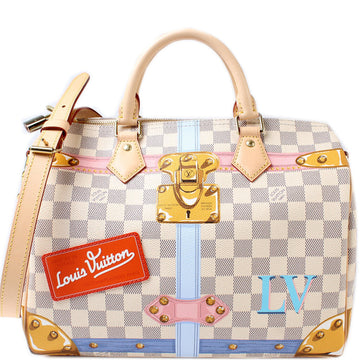 Speedy 30 Summer Trunks Bandouliere Damier Azur