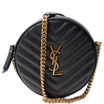 Vinyle Round Camera Bag Grain