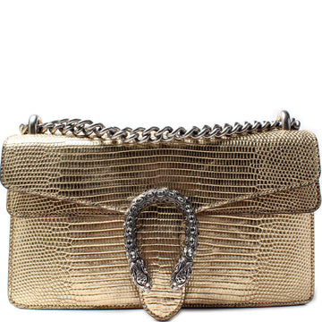 499623 Dionysus Lizard Embossed Leather