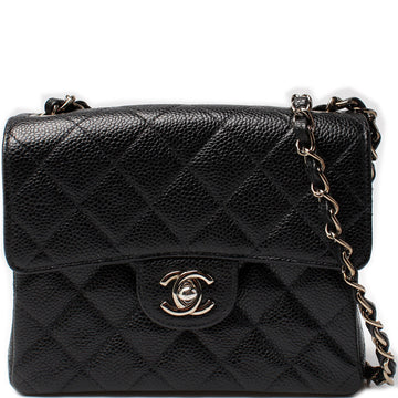 Classic Flap Mini Square Caviar