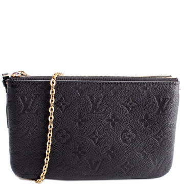 Double Zip Pochette Empreinte