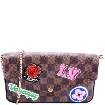 Pochette Felicie Damier Ebene Patches